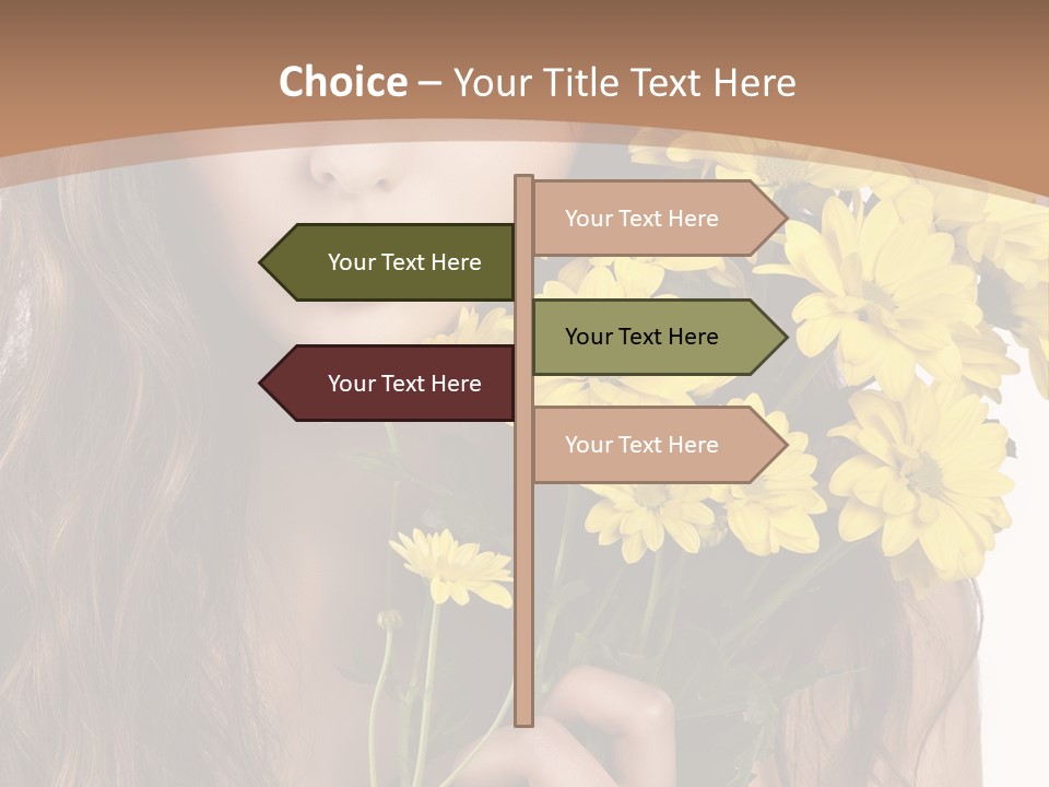 Portrait Closeup Bouquet PowerPoint Template