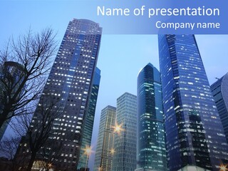 Dusk Place City PowerPoint Template