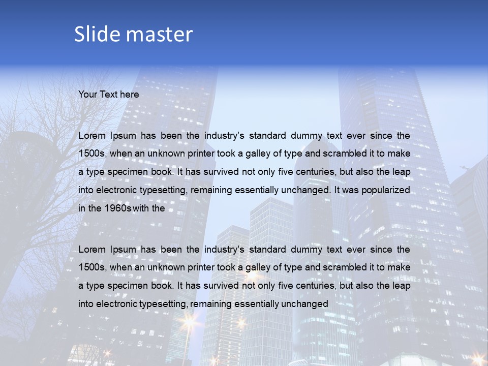 Dusk Place City PowerPoint Template