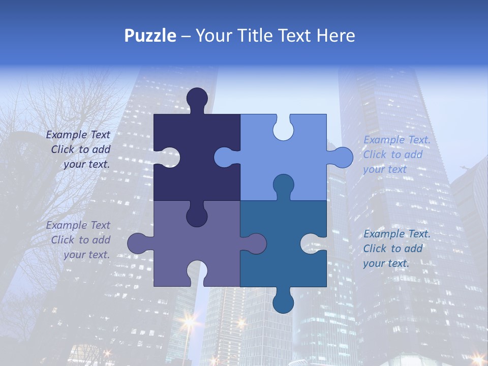 Dusk Place City PowerPoint Template