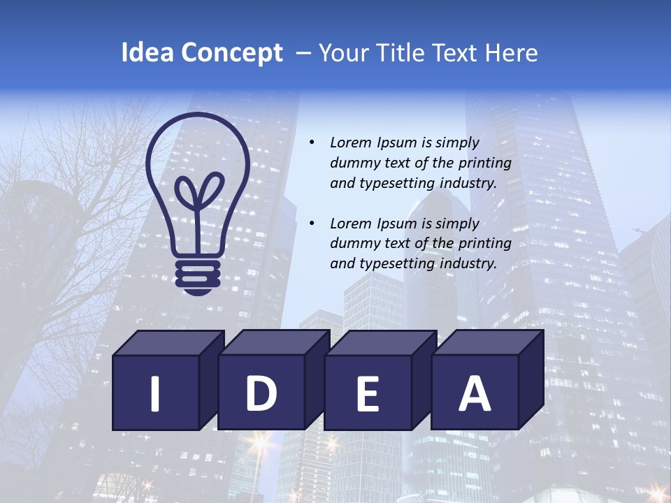 Dusk Place City PowerPoint Template