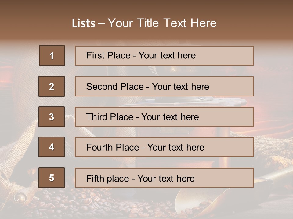 Bohne Bohnen Hohe Aufl PowerPoint Template