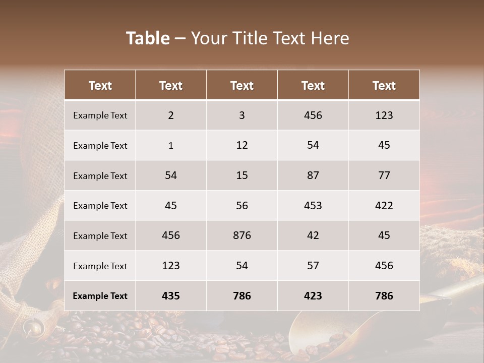 Bohne Bohnen Hohe Aufl PowerPoint Template