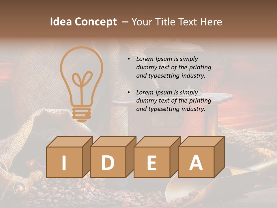 Bohne Bohnen Hohe Aufl PowerPoint Template