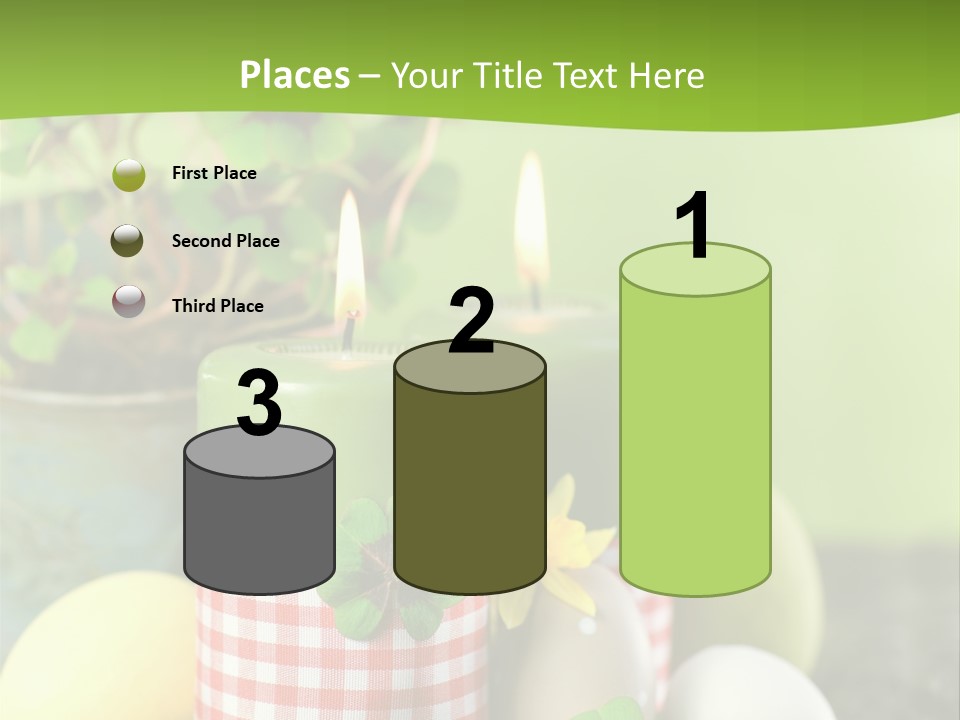 Multicolored Easter Background Candle PowerPoint Template