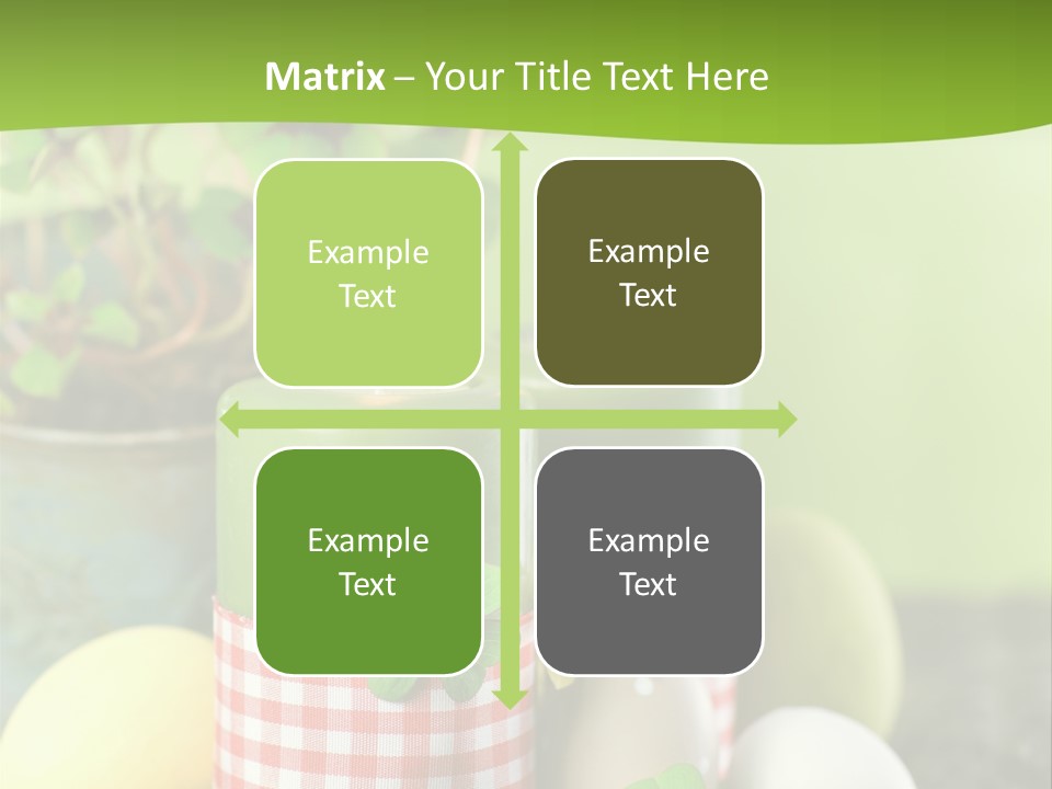 Multicolored Easter Background Candle PowerPoint Template