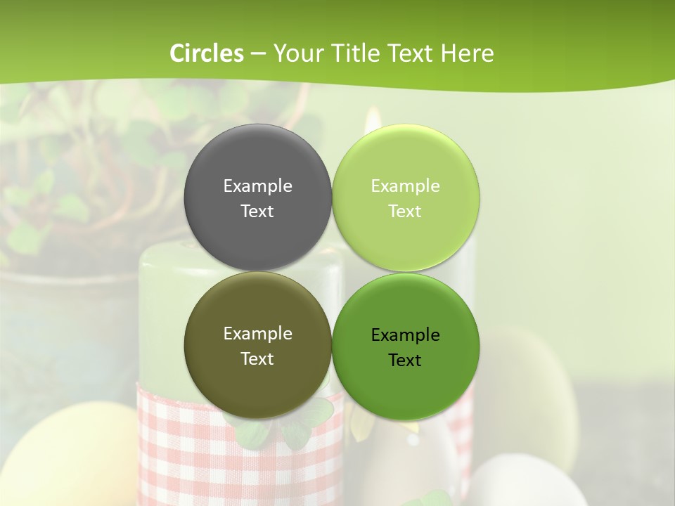 Multicolored Easter Background Candle PowerPoint Template