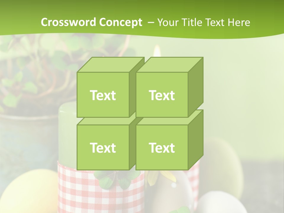 Multicolored Easter Background Candle PowerPoint Template