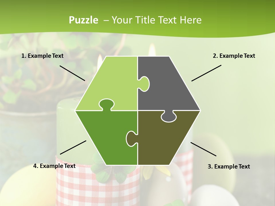 Multicolored Easter Background Candle PowerPoint Template