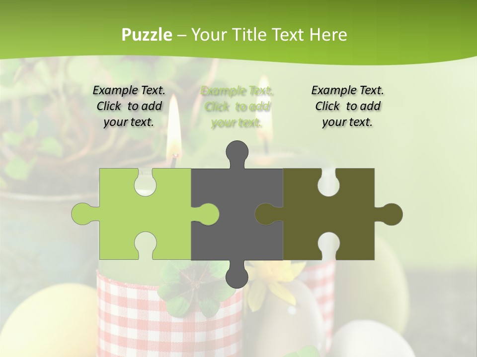 Multicolored Easter Background Candle PowerPoint Template