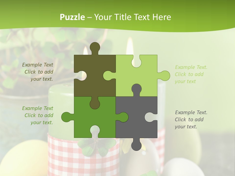 Multicolored Easter Background Candle PowerPoint Template