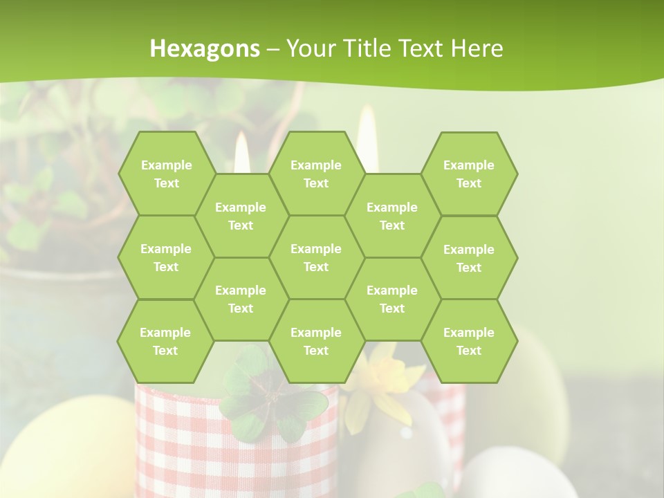 Multicolored Easter Background Candle PowerPoint Template