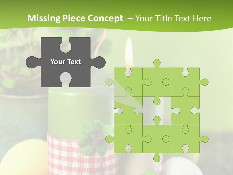 Multicolored Easter Background Candle PowerPoint Template