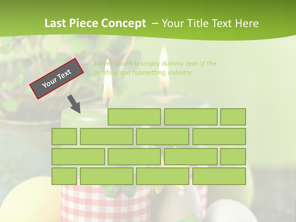 Multicolored Easter Background Candle PowerPoint Template