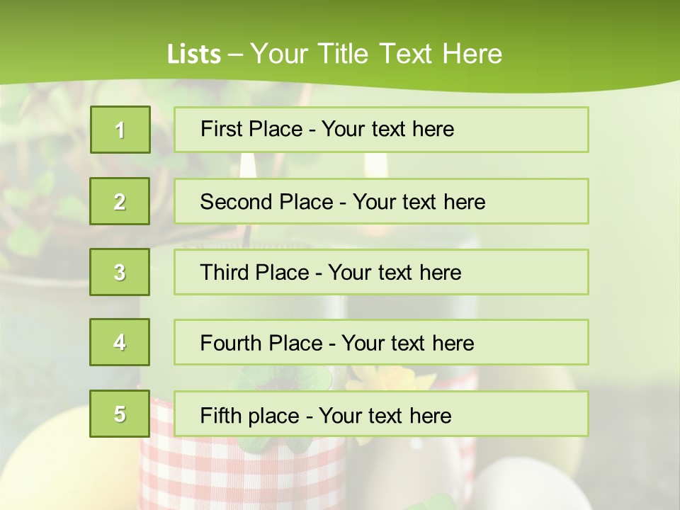 Multicolored Easter Background Candle PowerPoint Template