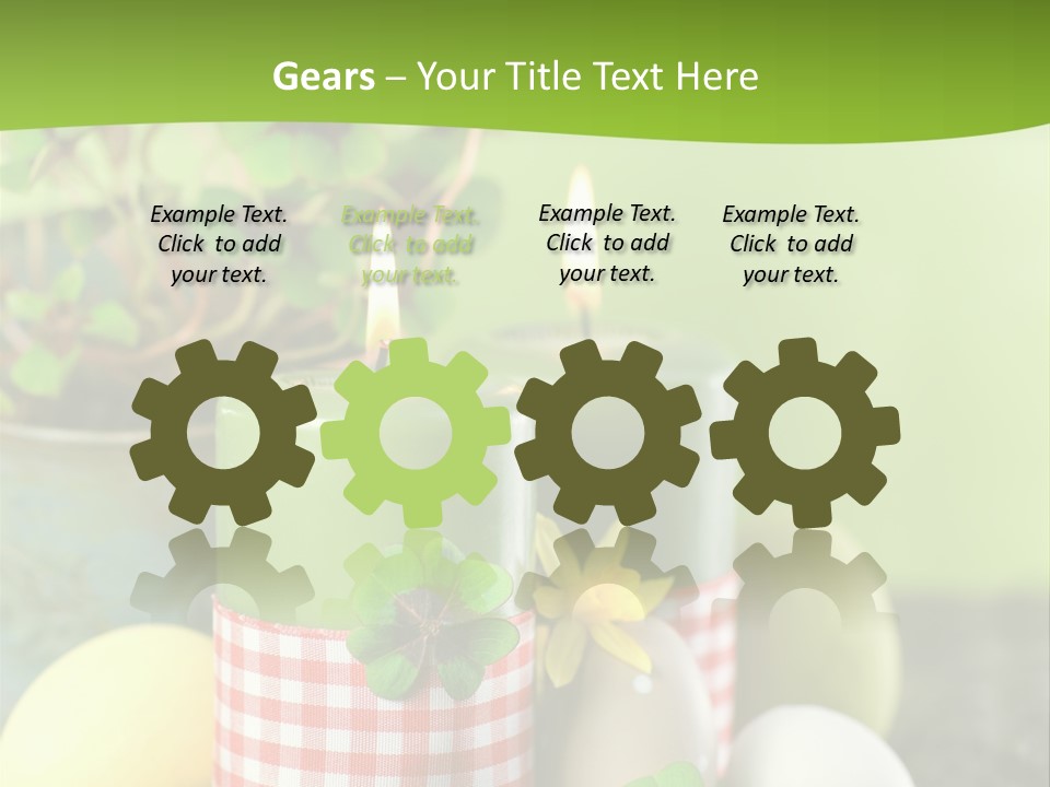 Multicolored Easter Background Candle PowerPoint Template