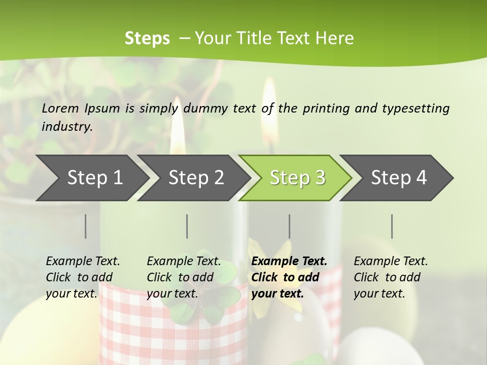 Multicolored Easter Background Candle PowerPoint Template