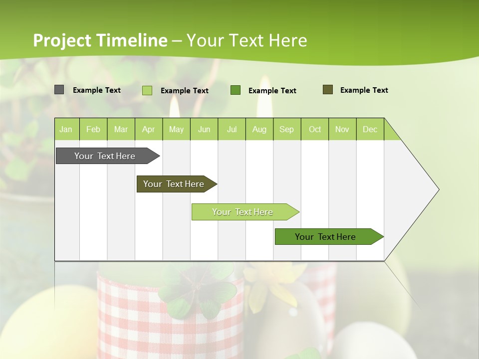 Multicolored Easter Background Candle PowerPoint Template