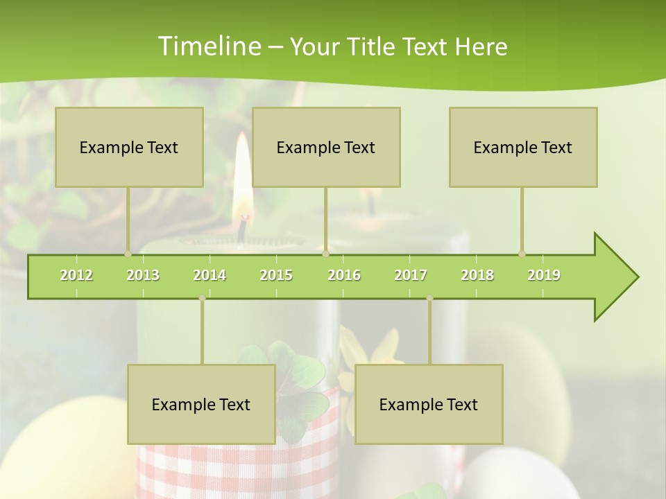 Multicolored Easter Background Candle PowerPoint Template