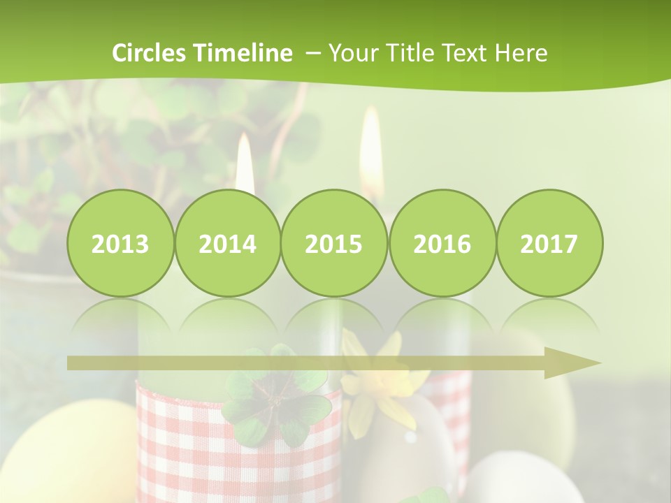 Multicolored Easter Background Candle PowerPoint Template