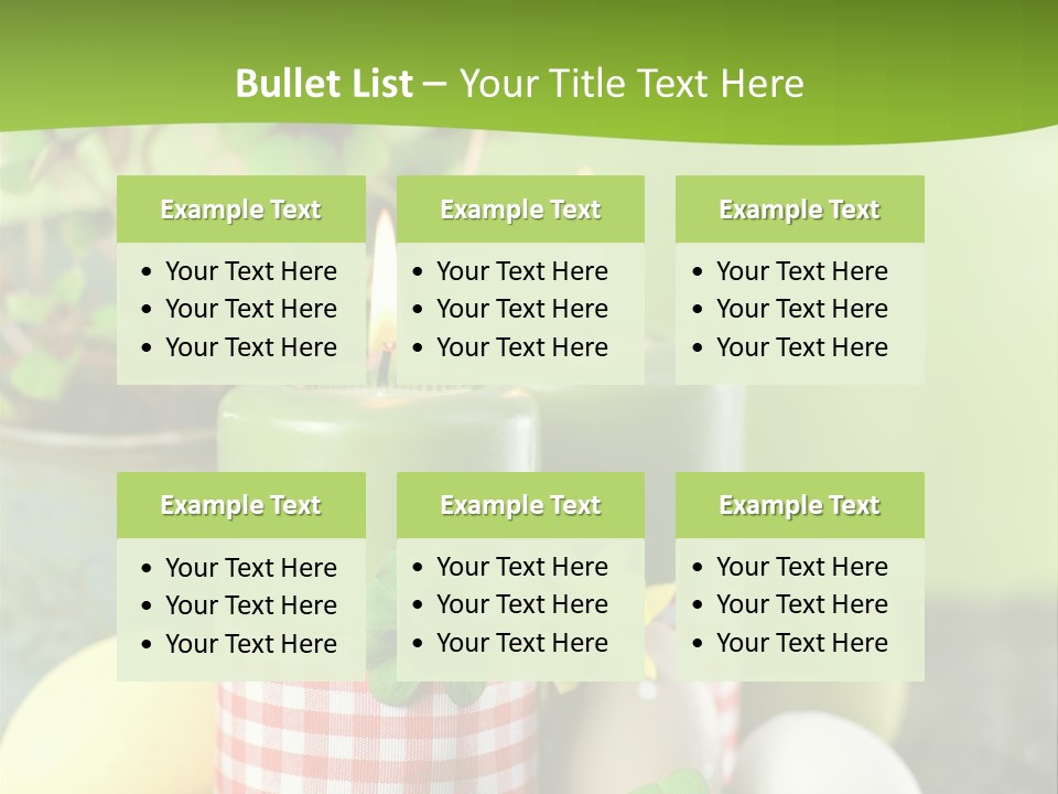 Multicolored Easter Background Candle PowerPoint Template