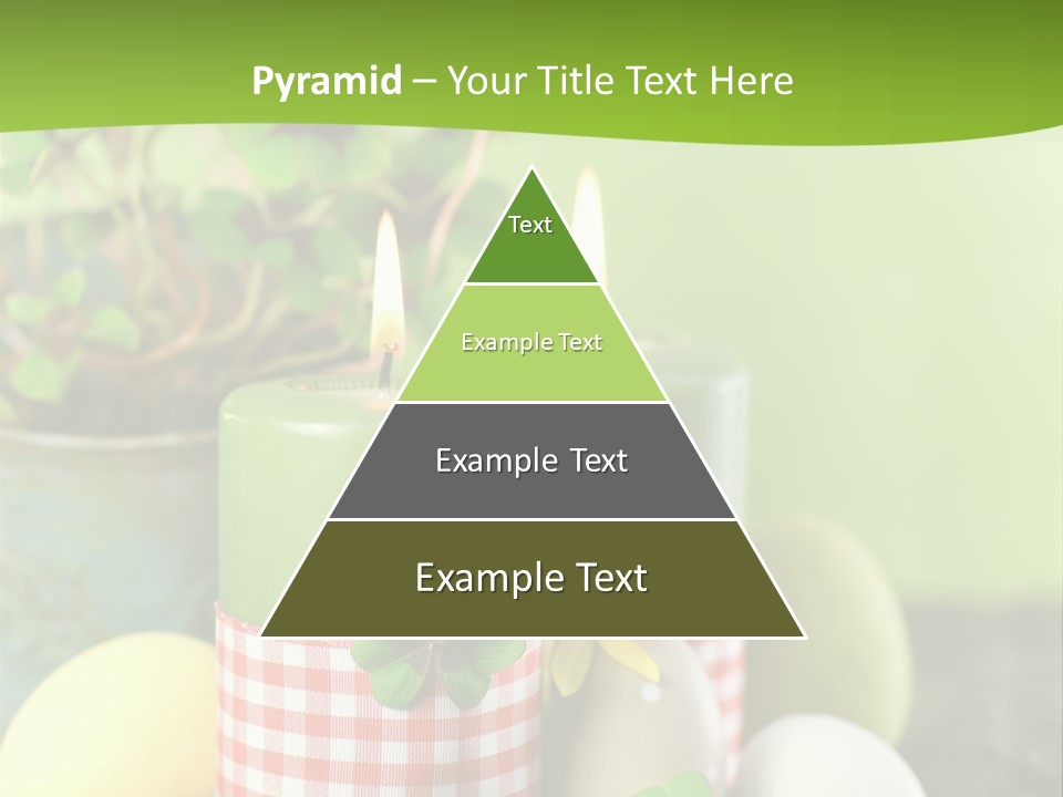 Multicolored Easter Background Candle PowerPoint Template