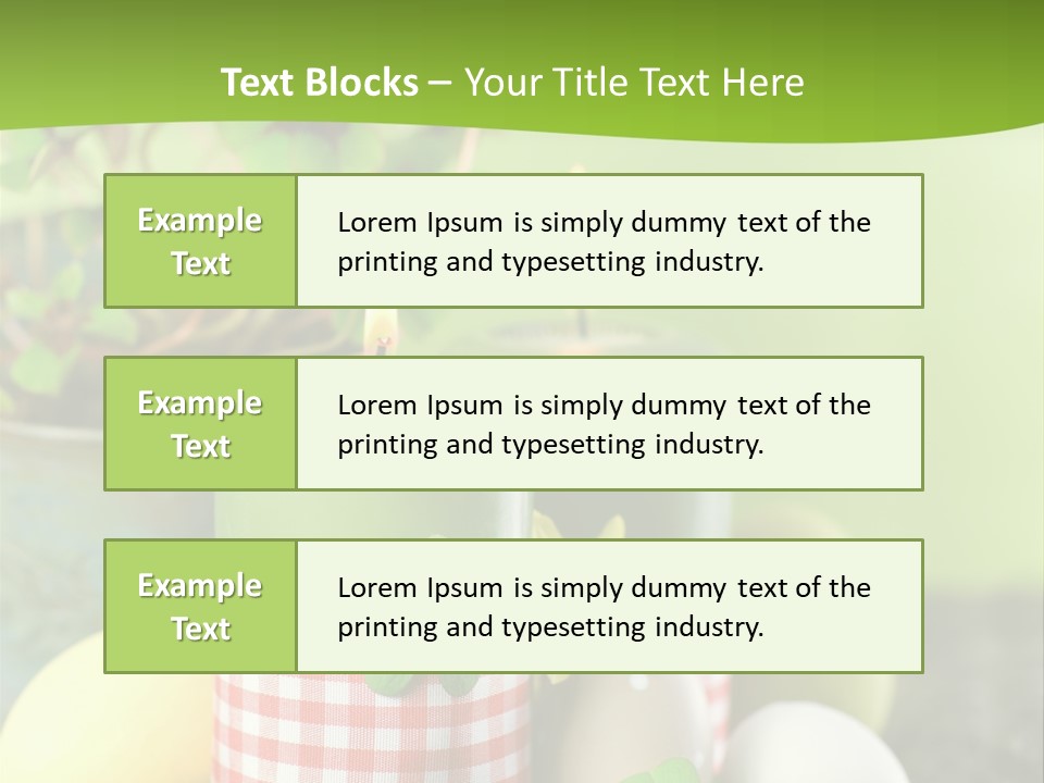 Multicolored Easter Background Candle PowerPoint Template