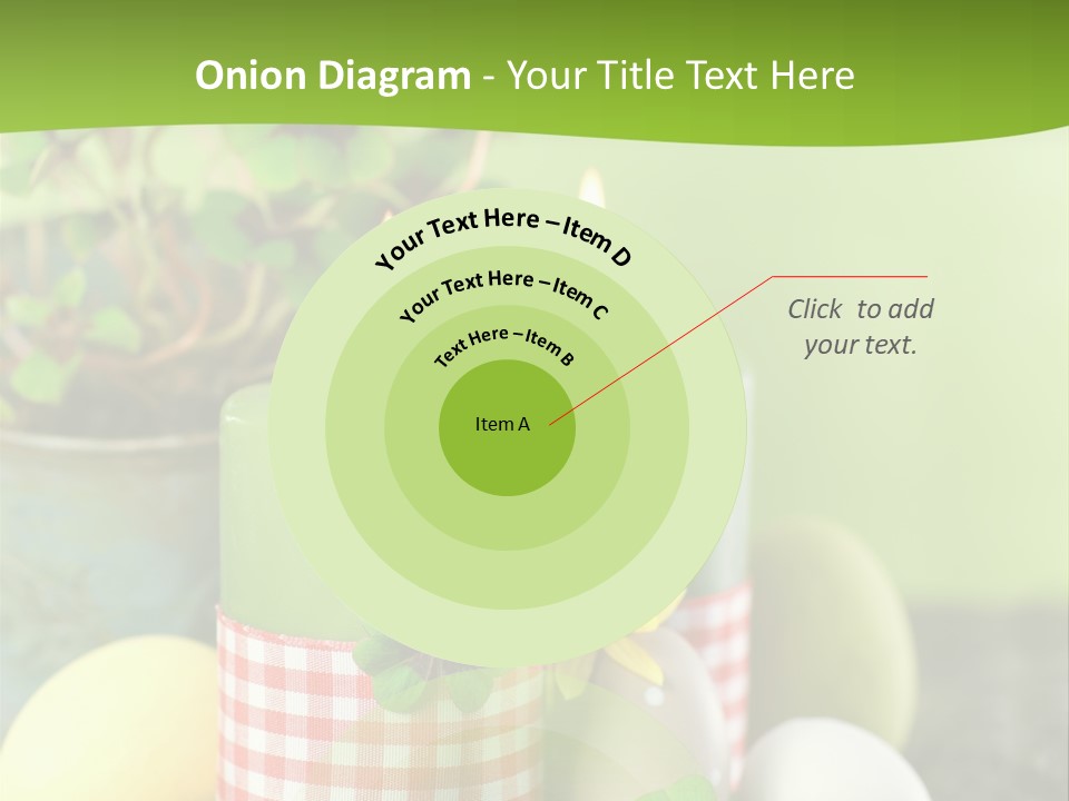 Multicolored Easter Background Candle PowerPoint Template