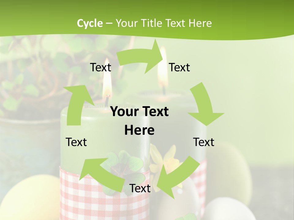 Multicolored Easter Background Candle PowerPoint Template