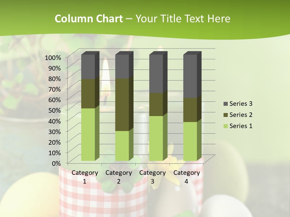 Multicolored Easter Background Candle PowerPoint Template