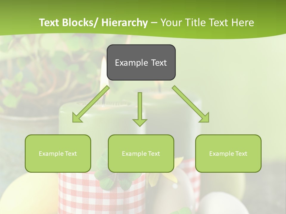Multicolored Easter Background Candle PowerPoint Template