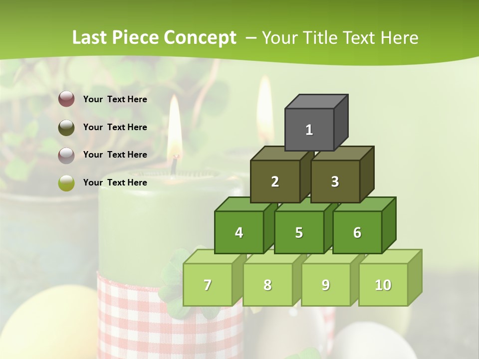 Multicolored Easter Background Candle PowerPoint Template