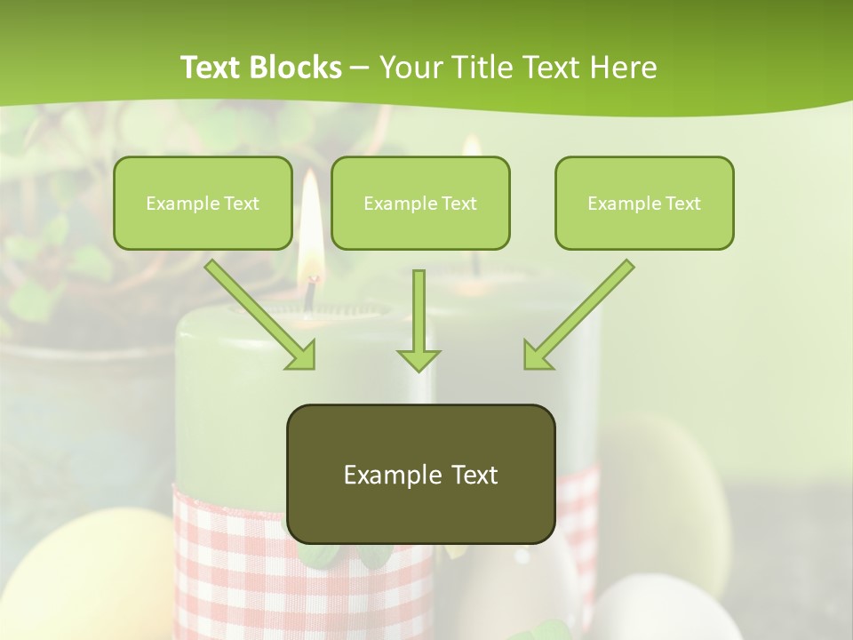 Multicolored Easter Background Candle PowerPoint Template