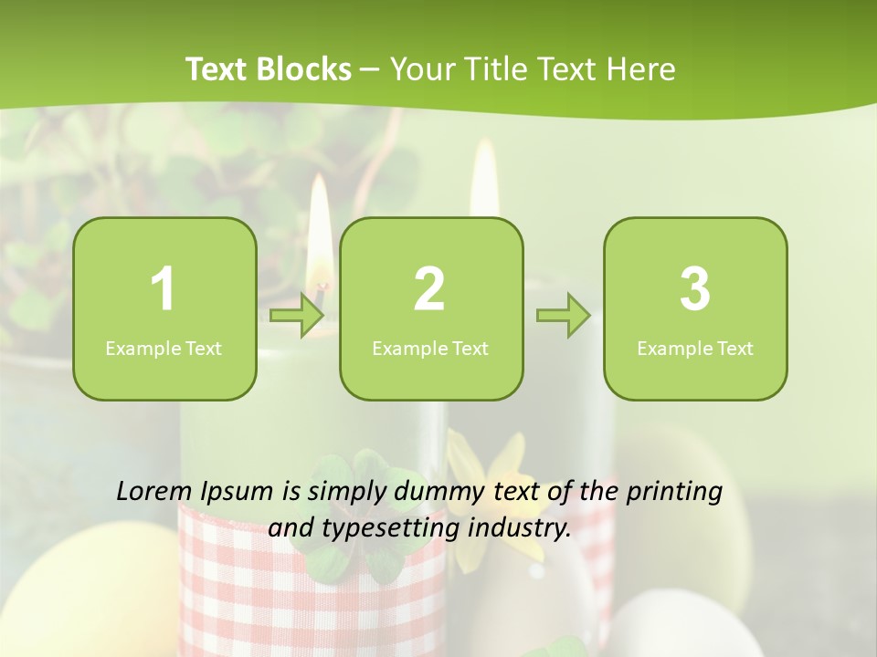 Multicolored Easter Background Candle PowerPoint Template