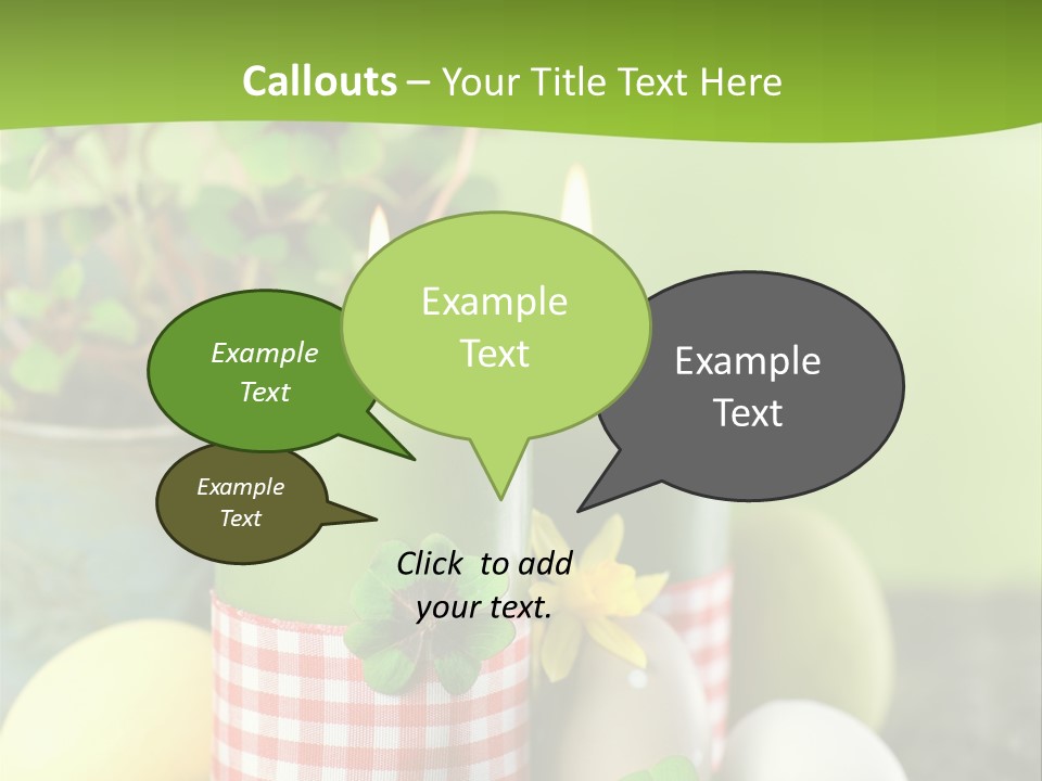 Multicolored Easter Background Candle PowerPoint Template