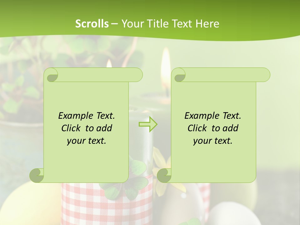 Multicolored Easter Background Candle PowerPoint Template