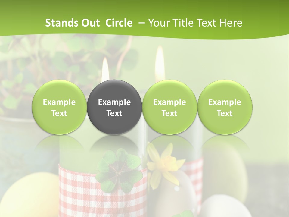 Multicolored Easter Background Candle PowerPoint Template