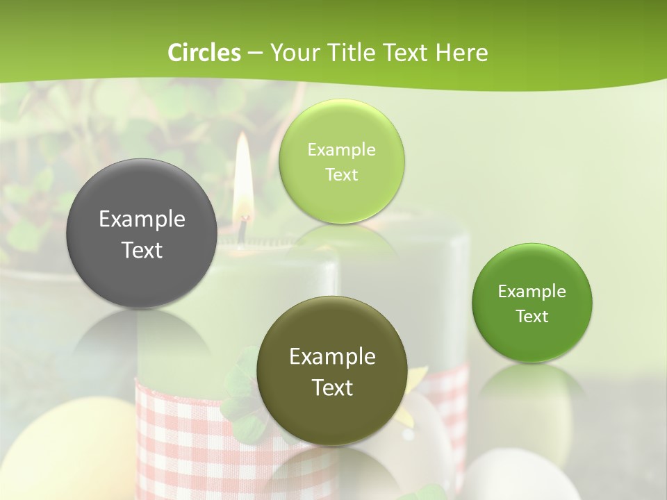 Multicolored Easter Background Candle PowerPoint Template