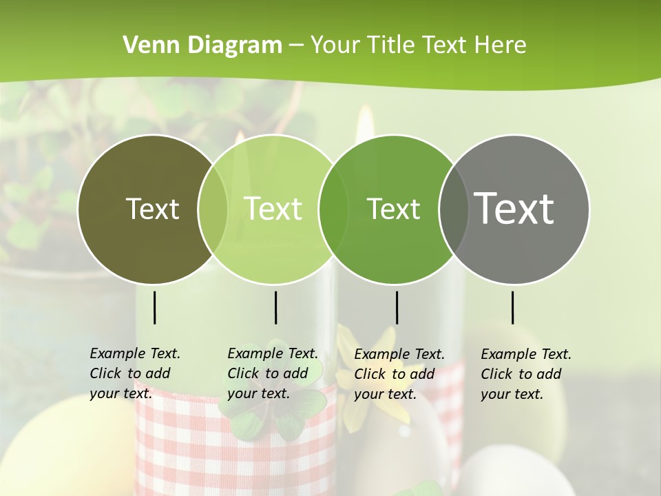 Multicolored Easter Background Candle PowerPoint Template