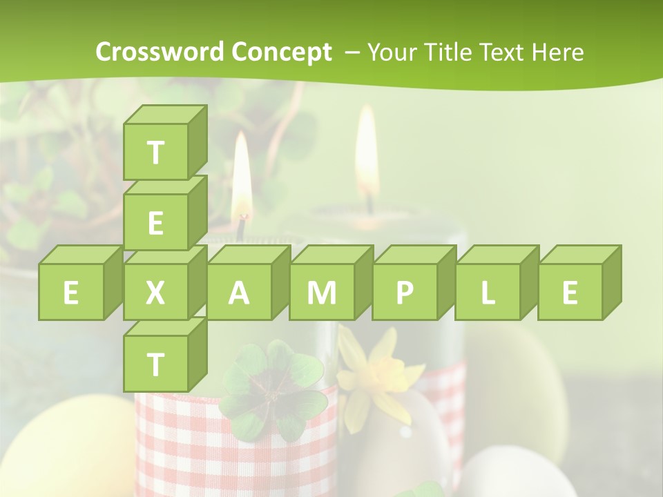 Multicolored Easter Background Candle PowerPoint Template