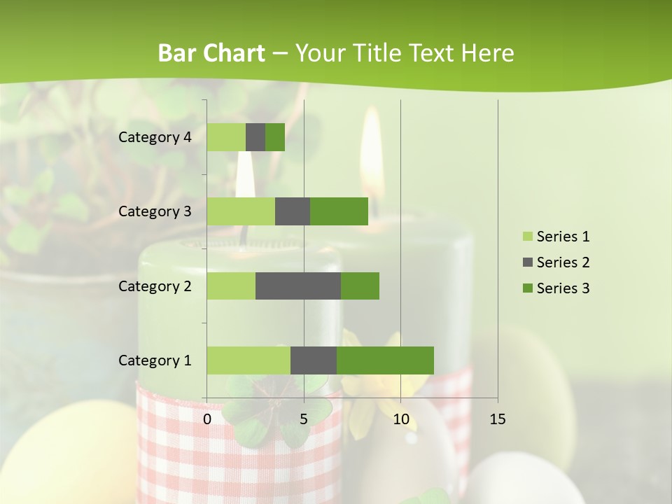 Multicolored Easter Background Candle PowerPoint Template