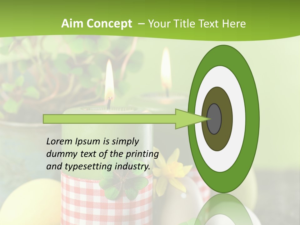 Multicolored Easter Background Candle PowerPoint Template