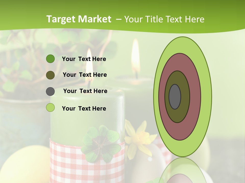 Multicolored Easter Background Candle PowerPoint Template