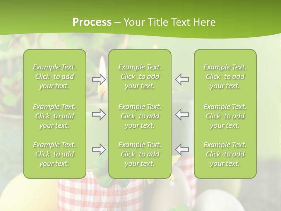 Multicolored Easter Background Candle PowerPoint Template