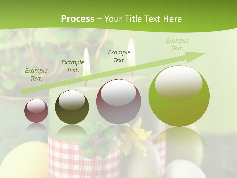 Multicolored Easter Background Candle PowerPoint Template