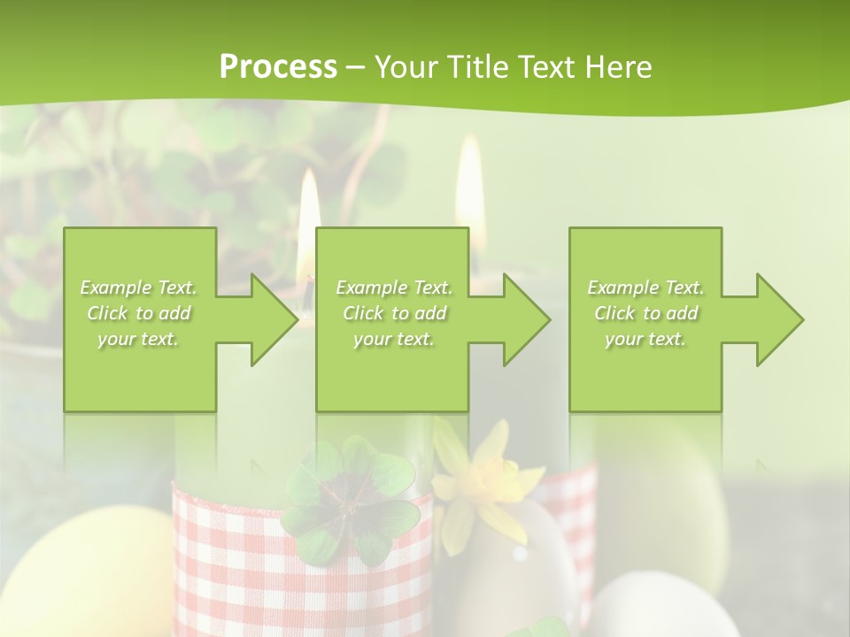 Multicolored Easter Background Candle PowerPoint Template