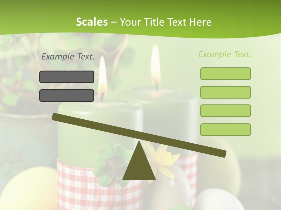 Multicolored Easter Background Candle PowerPoint Template