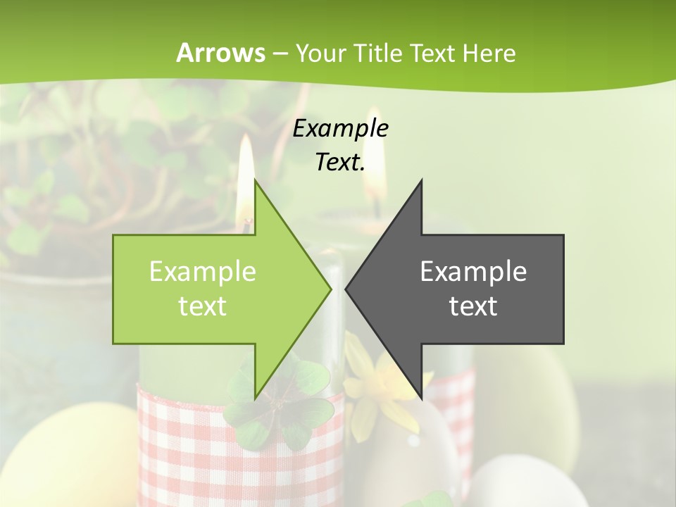 Multicolored Easter Background Candle PowerPoint Template