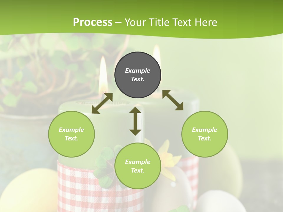 Multicolored Easter Background Candle PowerPoint Template