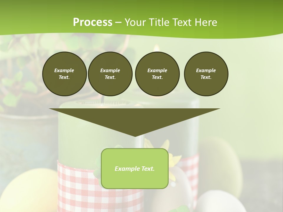 Multicolored Easter Background Candle PowerPoint Template